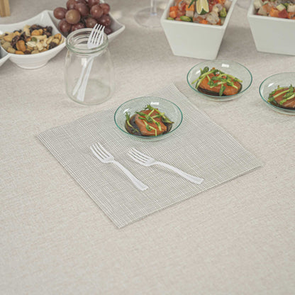Mini Serve White Plastic Mini Fork - 4" - 100 count box