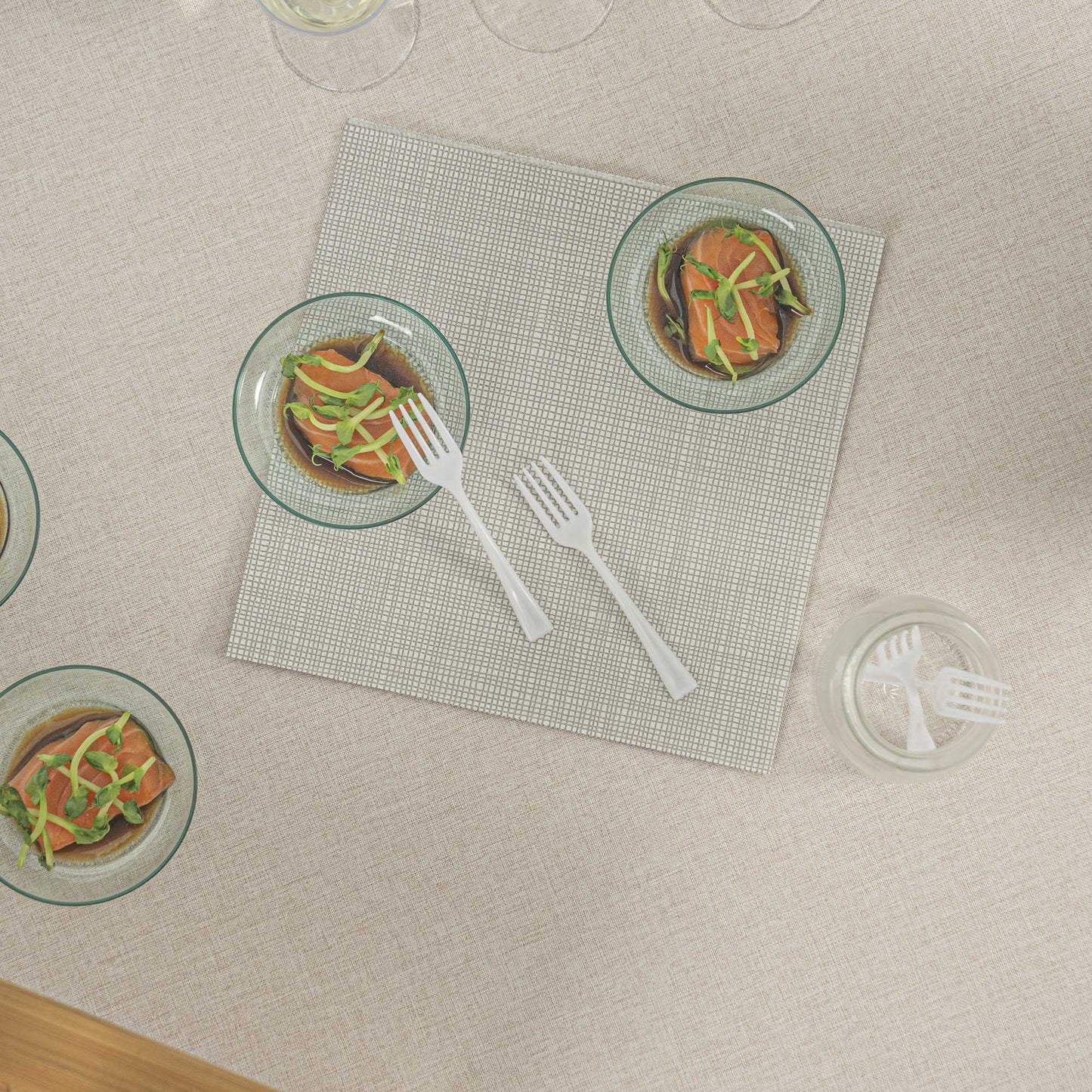 Mini Serve White Plastic Mini Fork - 4" - 100 count box