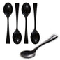 Mini Serve Black Plastic Mini Spoon - 4" - 100 count box
