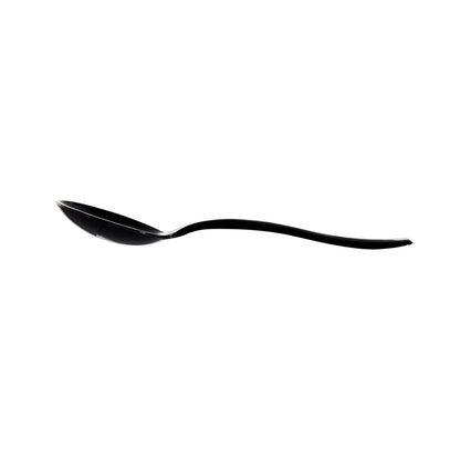 Mini Serve Black Plastic Mini Spoon - 4" - 100 count box