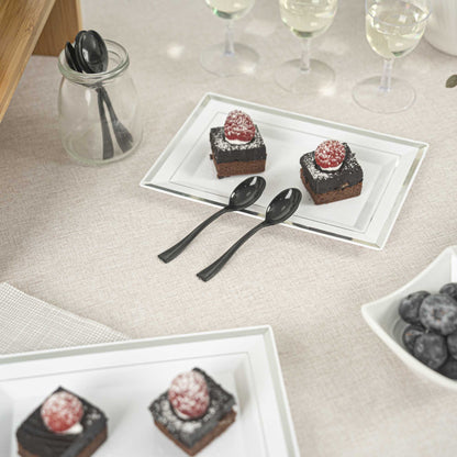 Mini Serve Black Plastic Mini Spoon - 4" - 100 count box