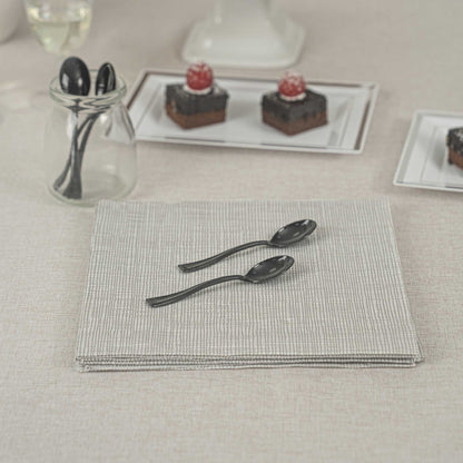 Mini Serve Black Plastic Mini Spoon - 4" - 500 count box