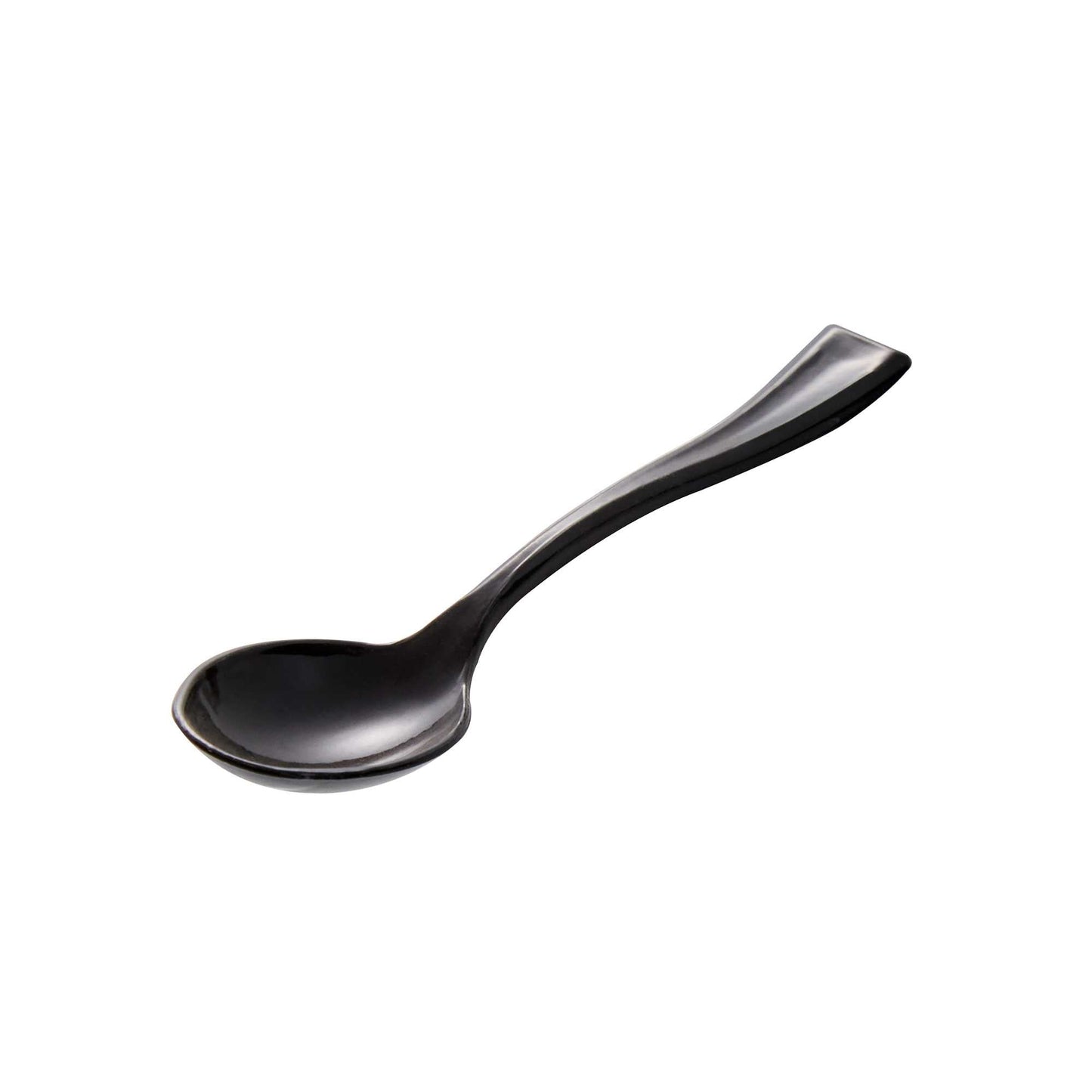 Mini Serve Black Plastic Mini Spoon - 4" - 500 count box