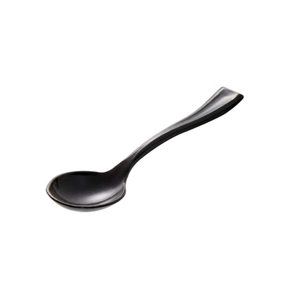Mini Serve Black Plastic Mini Spoon - 4" - 500 count box