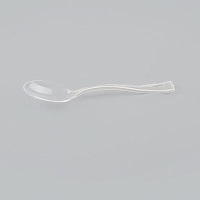 Mini Serve Clear Plastic Mini Spoon - 4" - 100 count box