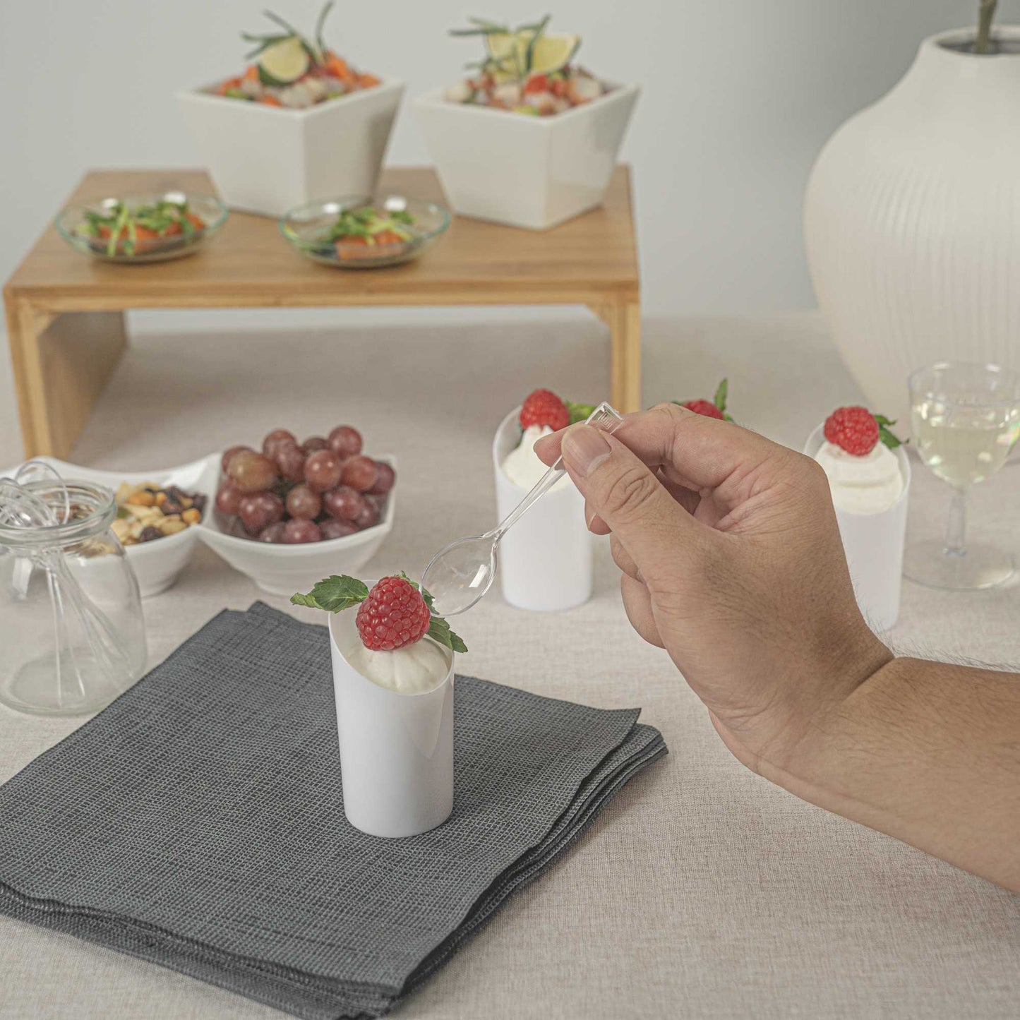 Mini Serve Clear Plastic Mini Spoon - 4" - 500 count box