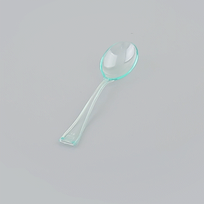 Mini Serve Seagreen Plastic Mini Spoon - 4" - 100 count box