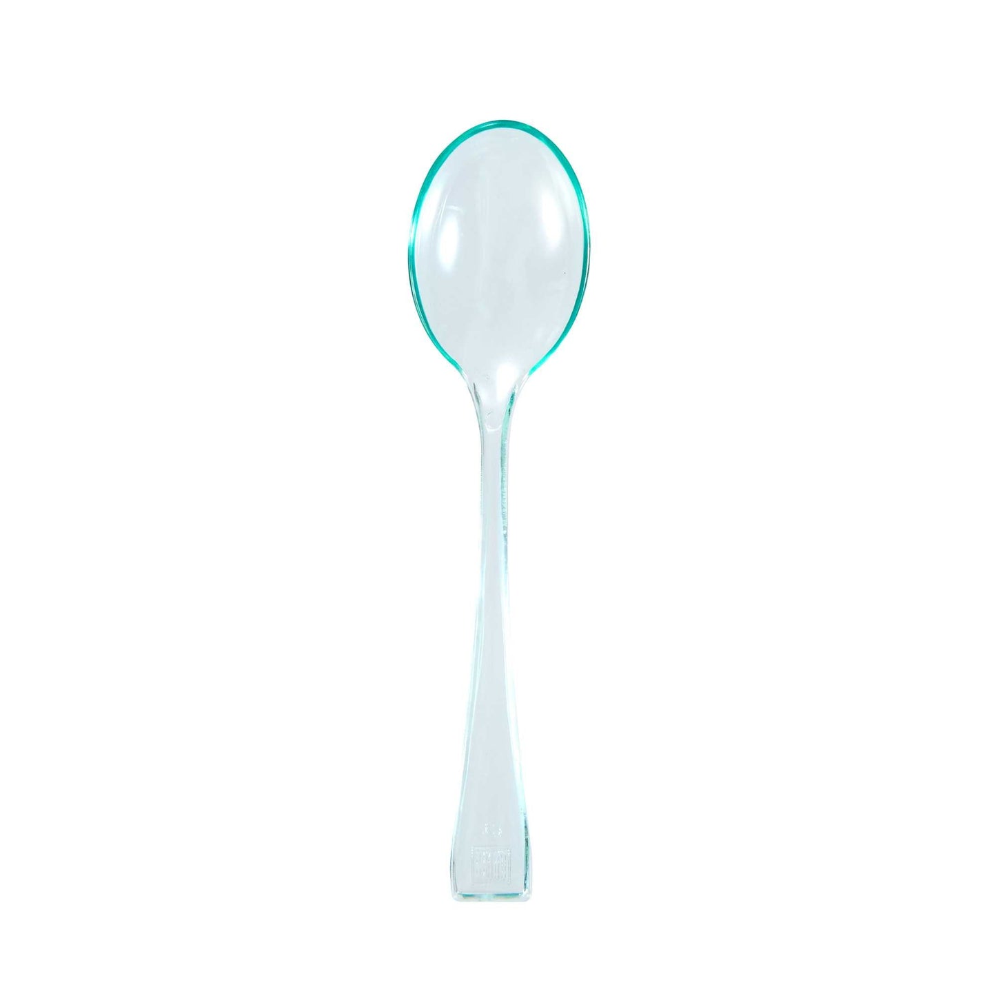 Mini Serve Seagreen Plastic Mini Spoon - 4" - 100 count box