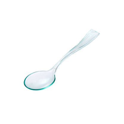 Mini Serve Seagreen Plastic Mini Spoon - 4" - 100 count box
