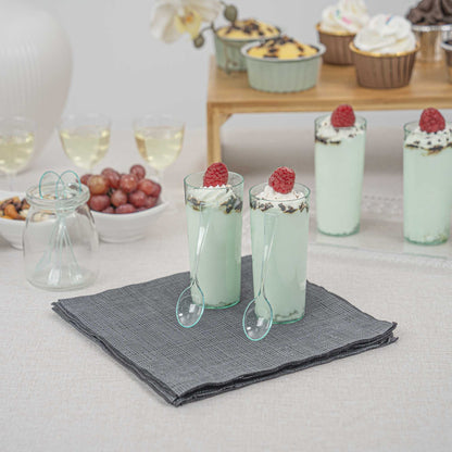 Mini Serve Seagreen Plastic Mini Spoon - 4" - 100 count box