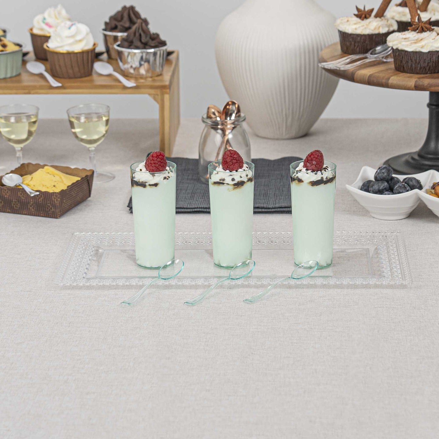 Mini Serve Seagreen Plastic Mini Spoon - 4" - 500 count box