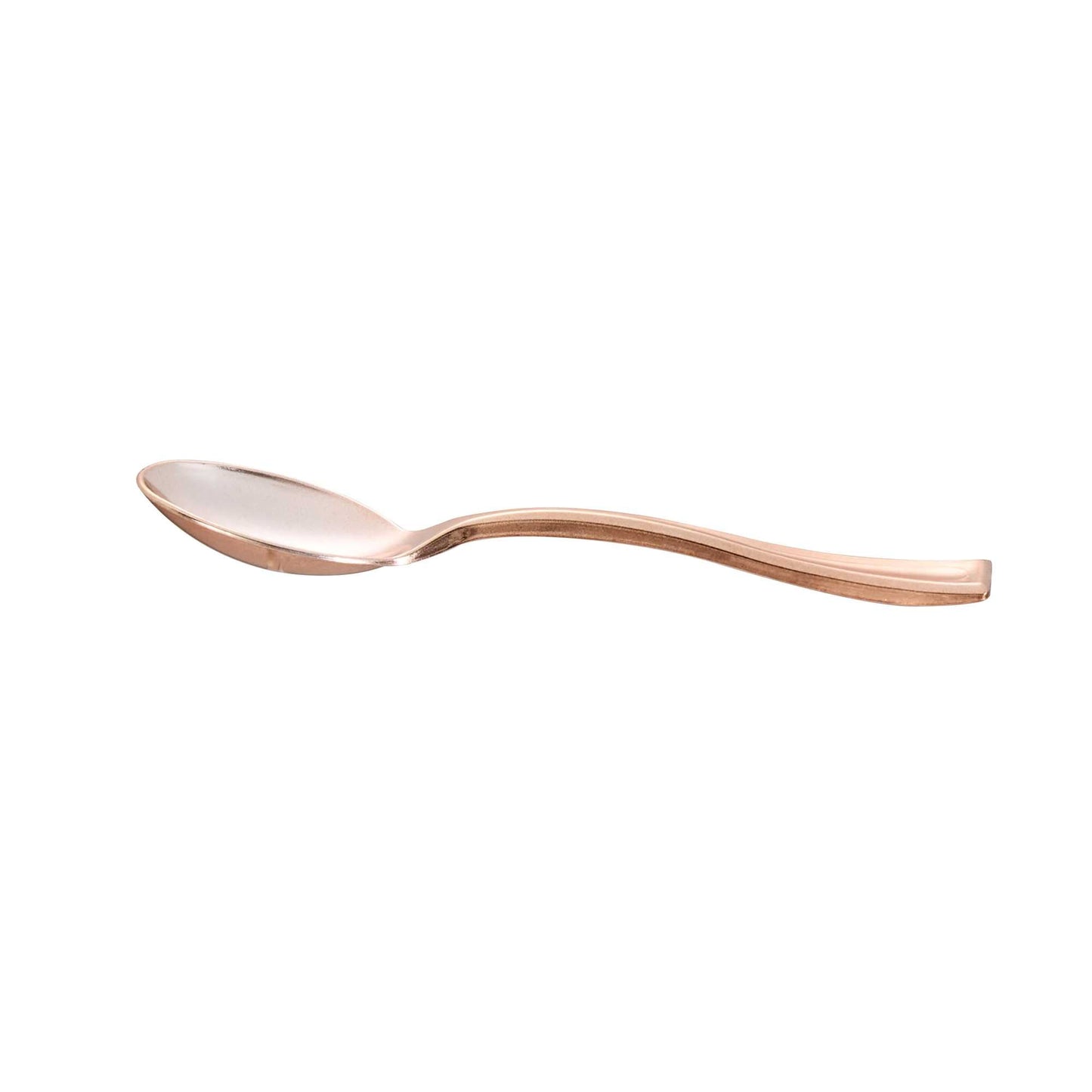 Mini Serve Rose Gold Plastic Mini Spoon - 4" - 100 count box