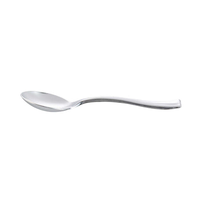 Mini Serve Silver Plastic Mini Spoon - 4" - 500 count box