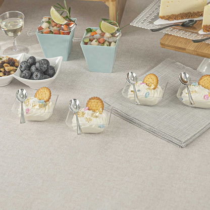 Mini Serve Silver Plastic Mini Spoon - 4" - 500 count box