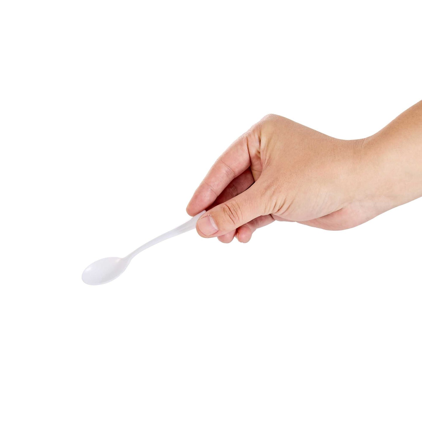 Mini Serve White Plastic Mini Spoon - 4" - 100 count box