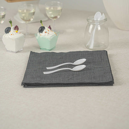 Mini Serve White Plastic Mini Spoon - 4" - 100 count box