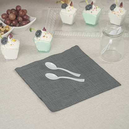 Mini Serve White Plastic Mini Spoon - 4" - 100 count box