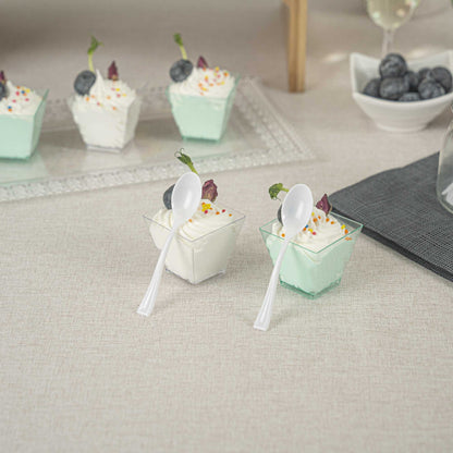 Mini Serve White Plastic Mini Spoon - 4" - 100 count box