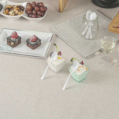 Mini Serve White Plastic Mini Spoon - 4" - 100 count box