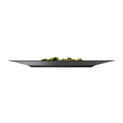Maxi Serve Square Black Plastic Modern Plate - 9 1/2" x 9 1/2" x 1/2" - 100 count box