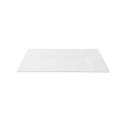 Maxi Serve Square Clear Plastic Modern Plate - 9 1/2" x 9 1/2" x 1/2" - 100 count box
