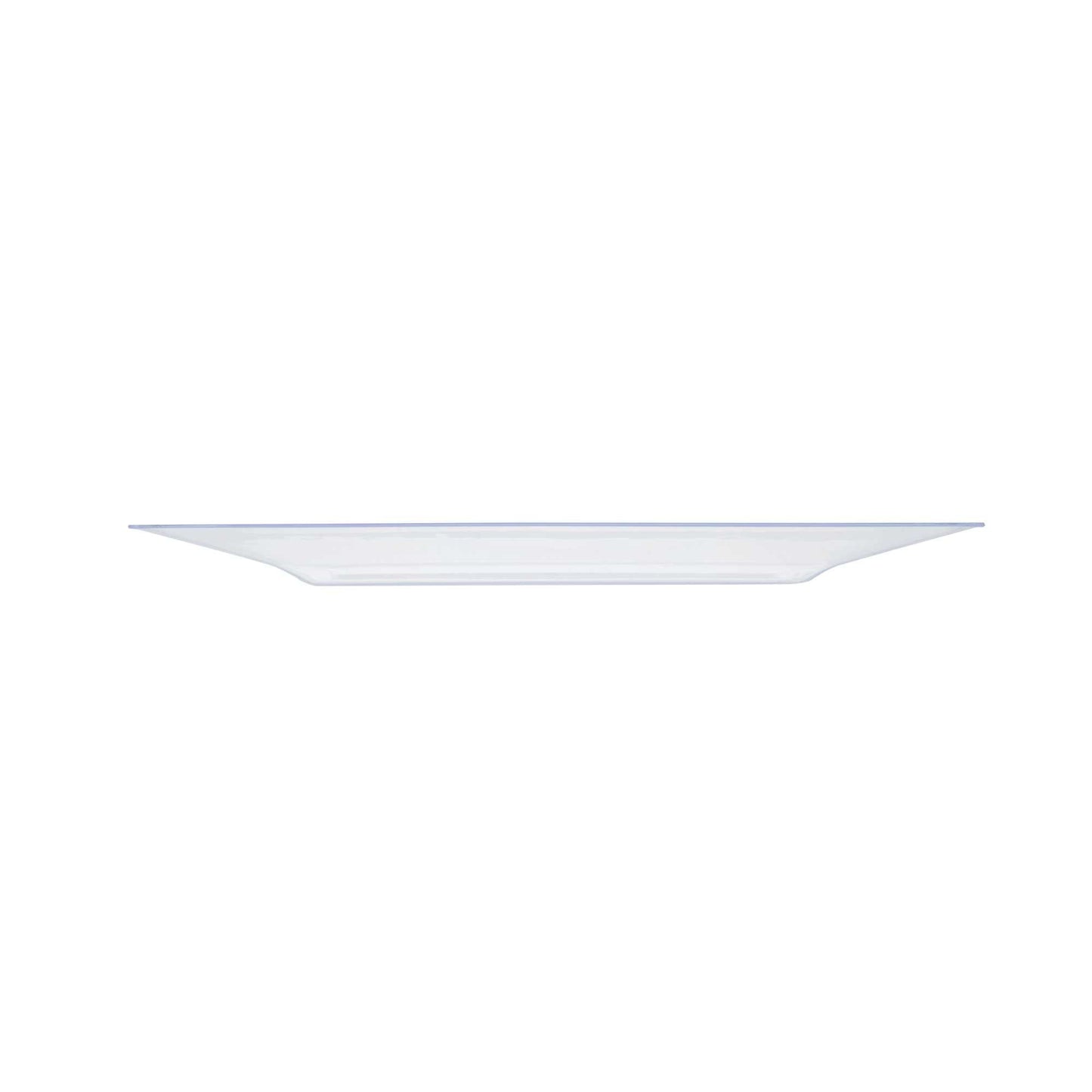 Maxi Serve Square Clear Plastic Modern Plate - 9 1/2" x 9 1/2" x 1/2" - 100 count box
