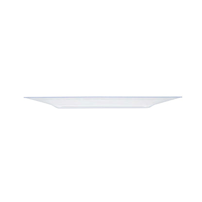 Maxi Serve Square Clear Plastic Modern Plate - 9 1/2" x 9 1/2" x 1/2" - 100 count box