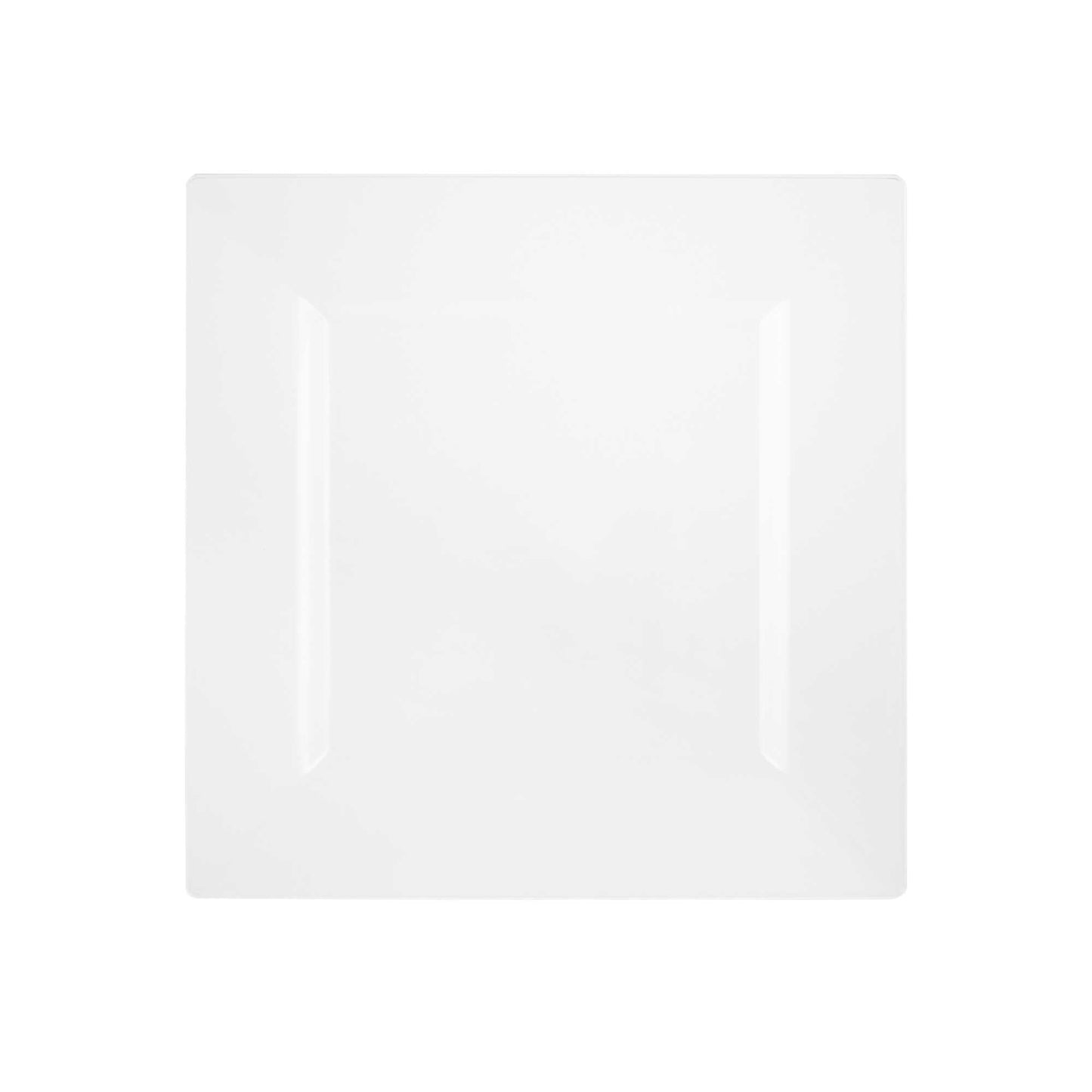 Maxi Serve Square Clear Plastic Modern Plate - 9 1/2" x 9 1/2" x 1/2" - 100 count box
