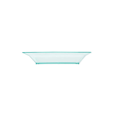 Mini Serve Square Seagreen Plastic Plate - 4 1/4" x 4 1/4" x 1/2" - 100 count box