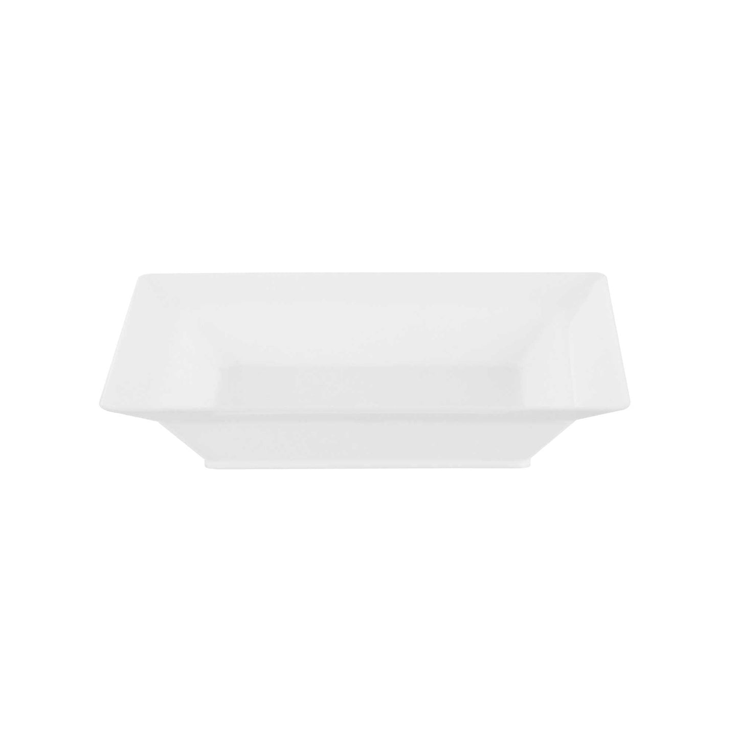 Mini Serve Square White Plastic Plate - 4 1/4" x 4 1/4" x 1/2" - 100 count box