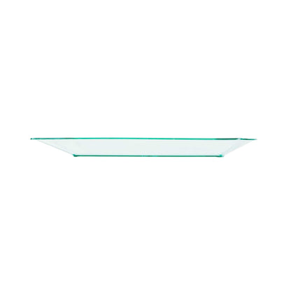 Maxi Serve Square Seagreen Plastic Medium Aqua Plate - 7" x 7" x 1/2" - 100 count box