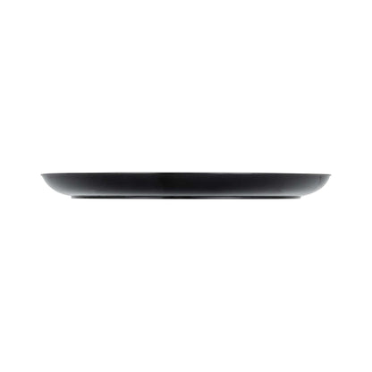 Maxi Serve Round Black Plastic Elegant Plate - 9" x 9" x 1/2" - 100 count box