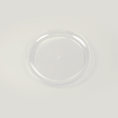 Maxi Serve Round Clear Plastic Elegant Plate - 9" x 9" x 1/2" - 100 count box