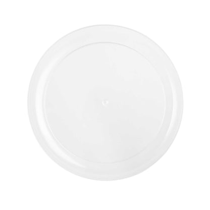 Maxi Serve Round Clear Plastic Elegant Plate - 9" x 9" x 1/2" - 100 count box