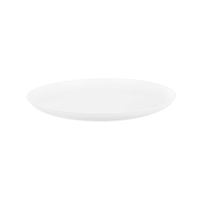 Maxi Serve Round White Plastic Elegant Plate - 9" x 9" x 1/2" - 100 count box