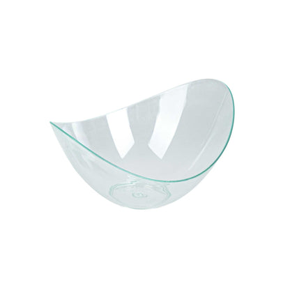 Mini Serve 2 oz Oval Seagreen Plastic Alato Tasting Dish - 3 1/2" x 2 3/4" x 1 3/4" - 100 count box