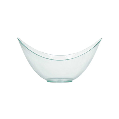 Mini Serve 2 oz Oval Seagreen Plastic Alato Tasting Dish - 3 1/2" x 2 3/4" x 1 3/4" - 100 count box