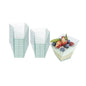 Mini Serve 6 oz Square Seagreen Plastic Large Girata Dish - 3 1/4" x 2 3/4" x 3" - 100 count box