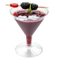 Bev Tek 5 oz Round Clear Plastic Medium Martini Glass - 3 1/4" x 3 1/4" x 4" - 100 count box
