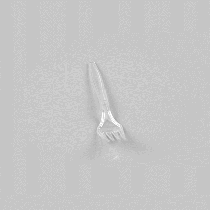 Chef 101 Clear Plastic Fork - 7" x 1" x 1/2" - 250 count box