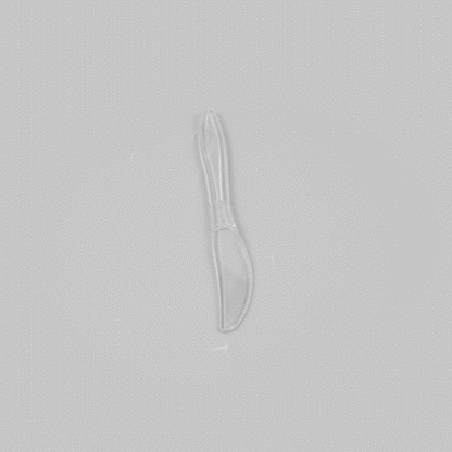 Chef 101 Clear Plastic Knife - 7 1/4" x 3/4" - 250 count box