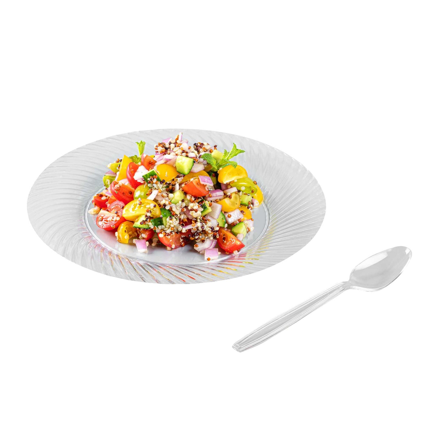 Chef 101 Clear Plastic Spoon - 6 1/2" x 1 1/4" x 1/2" - 250 count box