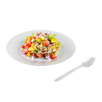 Chef 101 Clear Plastic Spoon - 6 1/2" x 1 1/4" x 1/2" - 250 count box