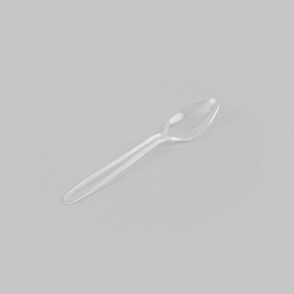 Chef 101 Clear Plastic Spoon - 6 1/2" x 1 1/4" x 1/2" - 250 count box