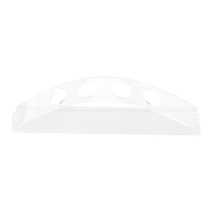 Cone Tek Clear Plastic Rising Sun Cone Stand - 4 slots - 12" x 6" x 3 1/2" - 1 count box