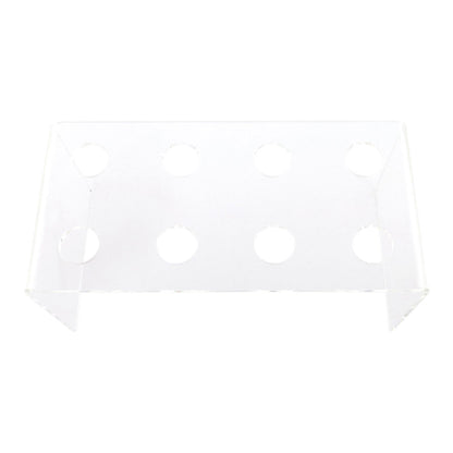 Cone Tek Clear Plastic Plateau Cone Stand - 8 slots - 12 1/2" x 6" x 5 1/4" - 1 count box