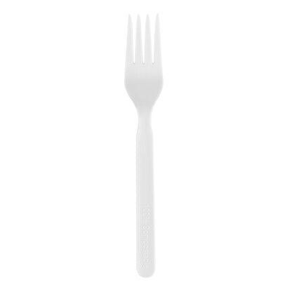 Basic Nature White PLA Plastic Fork - Compostable - 6 1/2" - 250 count box