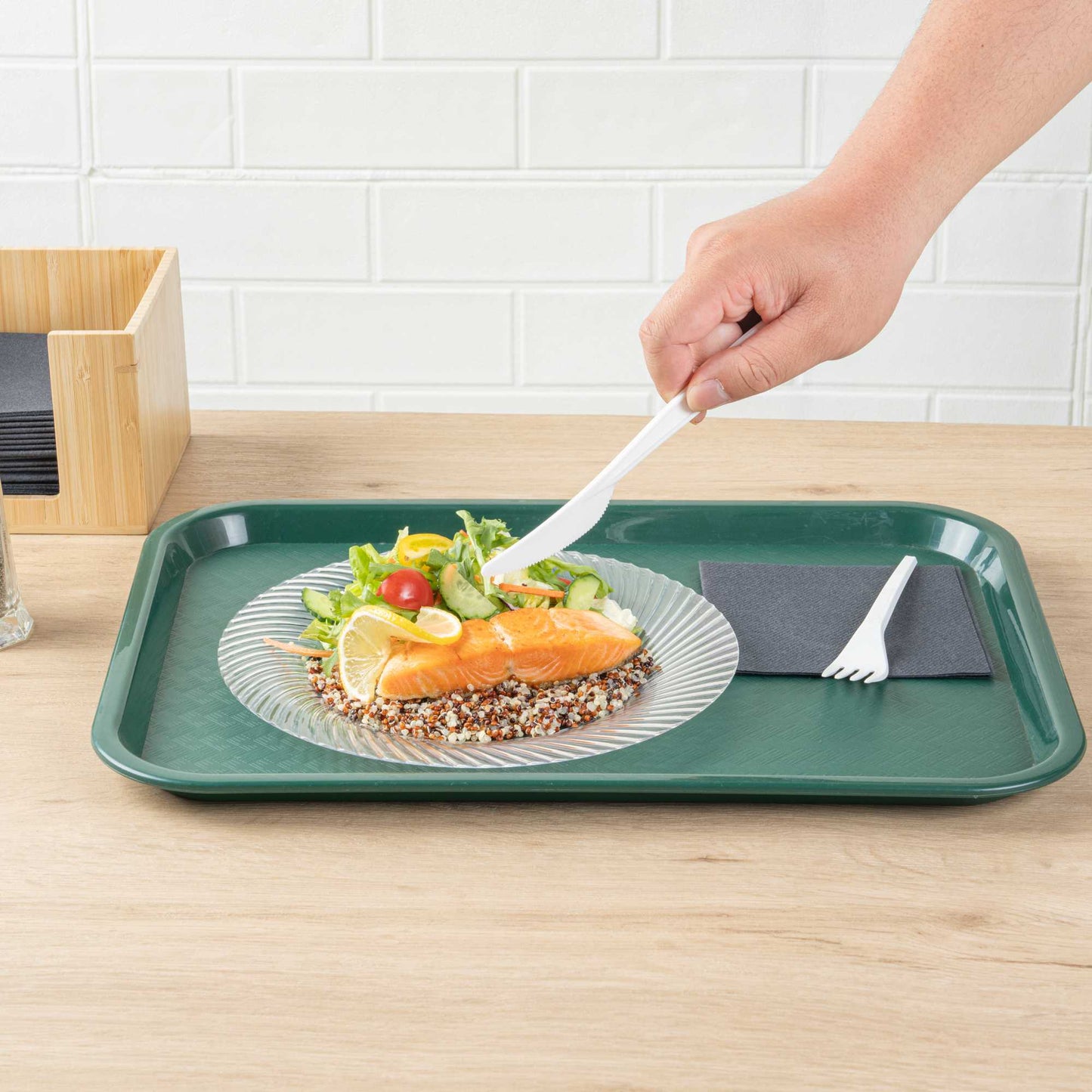 Basic Nature White PLA Plastic Knife - Compostable - 7" - 250 count box