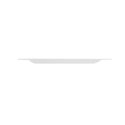 Maxi Serve Round White Plastic Silver-Rimmed Plate - 7 1/2" x 7 1/2" x 1/2" - 100 count box