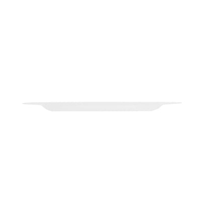 Maxi Serve Round White Plastic Silver-Rimmed Plate - 10 1/2" x 10 1/2" x 1/2" - 100 count box